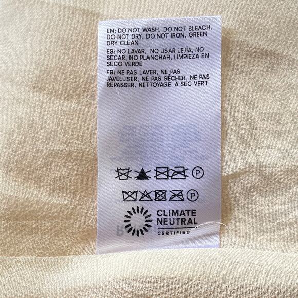 Reformation Winifred Satin Dress Fior Di Latte - Picture 10 of 12